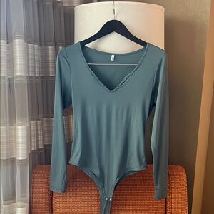 Soft Long Sleeve Bodysuit - Olive Green